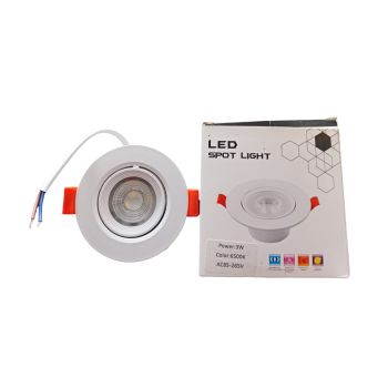 Lâmpada LED Spotlight 3W AC85-265V, 6500K