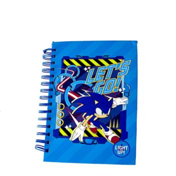 Caderno Led Infantil Sonic the Hedgehog, Azul