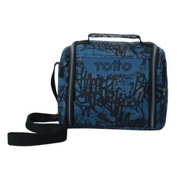 Lancheira Totto Resaltador Urban Graph, Azul