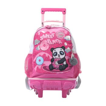Mochila de Rodas Totto Sweet Panda M, Rosa
