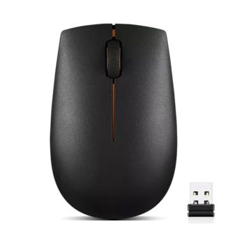 Mouse Sem Fio Lenovo 300 Óptico, Preto