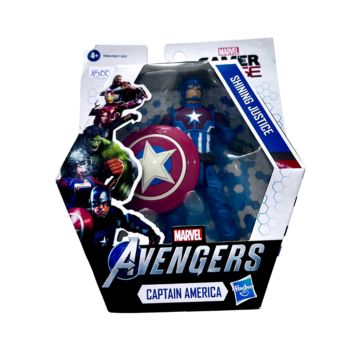 Boneco de Personagem Super Héroi Infantil Marvel Gamer Verse,  Capitão America 4+