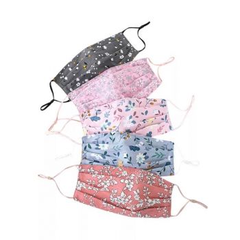 Máscaras de Protecção Floreadas Para Senhoras, 5 Padrões