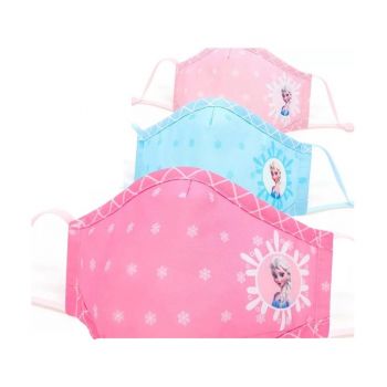 Pacote de 3 Máscaras de Protecção Para Crianças Frozen Modelo 3, 3 Cores
