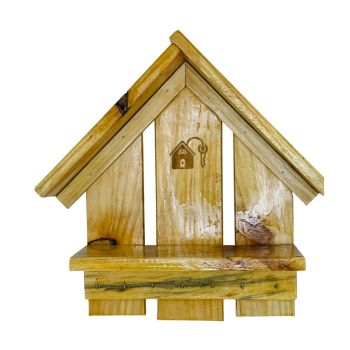 Porta Chaves Rústico para Parede, Tipo Casinha