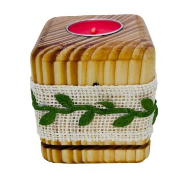 Castiçal de Madeira para Vela Simples II