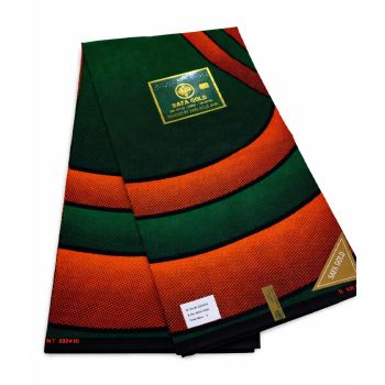 Capulana Verde & Laranja Pushti Energia Africana Moderna