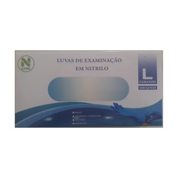 Luvas de Examina&ccedil;&atilde;o em Nitrilo Sem P&oacute;, L