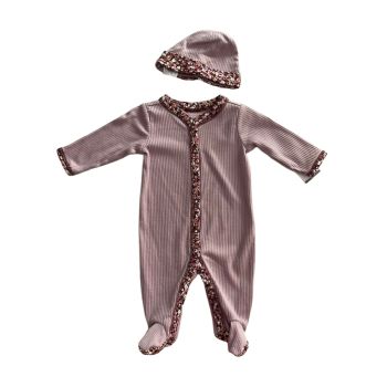 Babygrow Infantil com Gorro Carters 3 Meses, Lilas