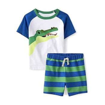 Conjunto Infantil Childrens Place 5 Anos, Azul Branco