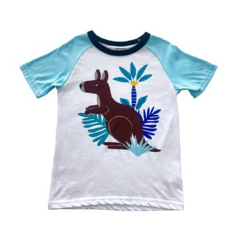 Camiseta Infantil The Children’s Place Verde Menta e Branco, 4 Anos