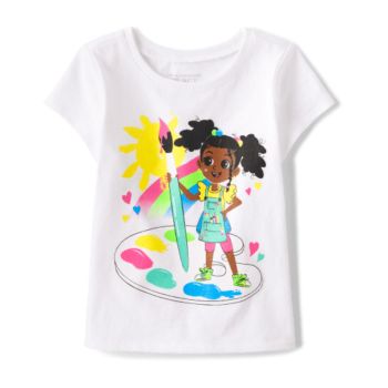 Blusa Infantil Childrens Place 4 Anos, Branca