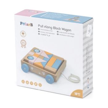 Carrinho de Puxar Blocos Puzzle PolarB
