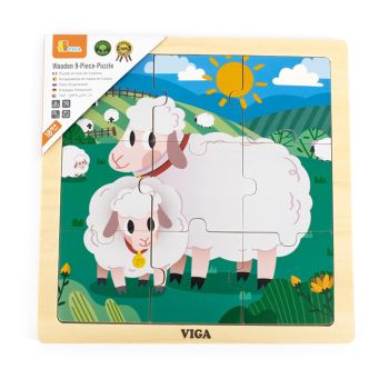 Puzzle de Madeira Viga Ovelhas, 9 pcs