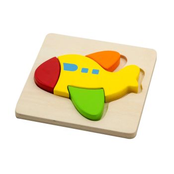 Puzzle de Madeira Viga Trem com Coelho, 9 pcs