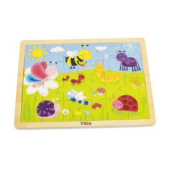 Puzzle de Madeira Viga Insects, 24 pcs