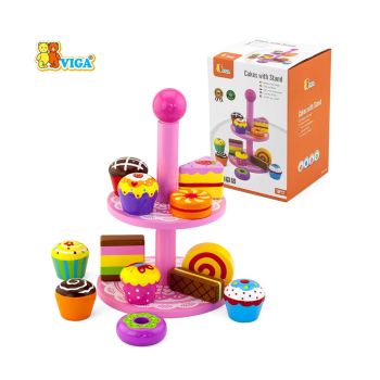 Brinquedo de Suporte em Madeira para Cupcakes Viga