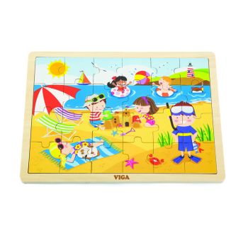 Puzzle de Madeira Viga Beach, 24 pcs
