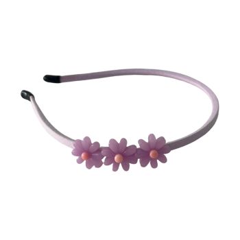 Bandolete Infantil com 3 Flores, Lilás