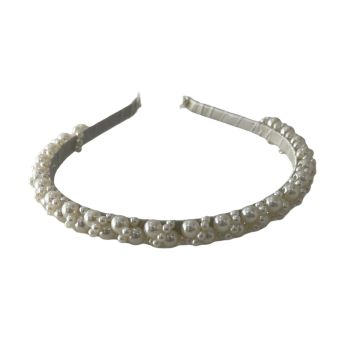 Bandolete Infantil Com Pérolas, Bege