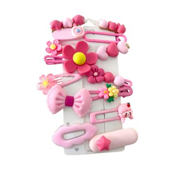 Conjunto Infantil de Ganchos  e Laço, Azul e Rosa