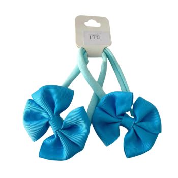 Conjunto Infantil 2 Laços com Fita Dupla, Azul