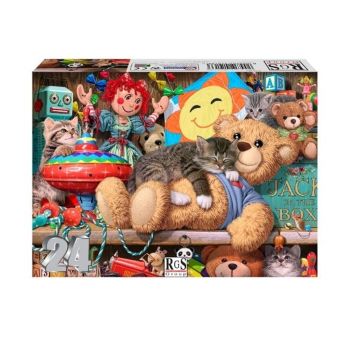 Puzzle RGS Kitten in Toy Cupboard, 24 pcs