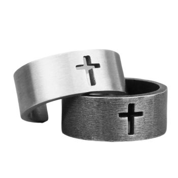 Anel Masculino Inox Silver 12266, Tamanho: 9