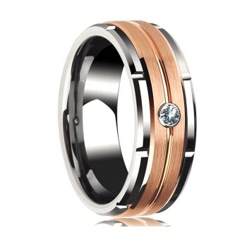 Anel Masculino de Aço Inoxidável 12363 Silver, Tamanho 8