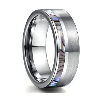 Anel Masculino de Aço Inoxidável 12375 Silver, Tamanhos Variáveis