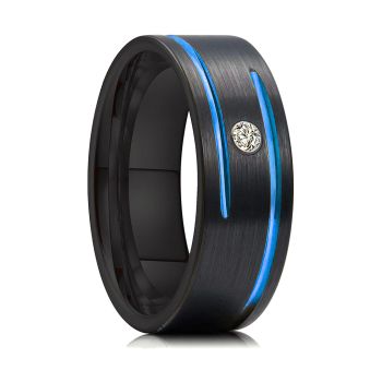 Anel Masculino de Aço Inoxidável 12320 Silver, Tamanho 9