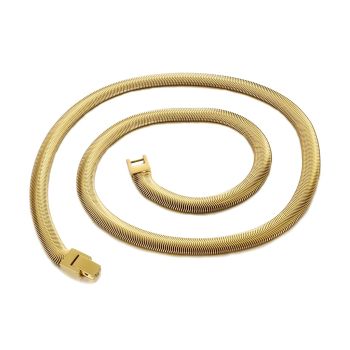 Colar Masculino de Aço Inoxidável Medalha 21545 Gold, 60mm