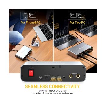 Interface de  udio Maono PS22 para Grava  o,Preto