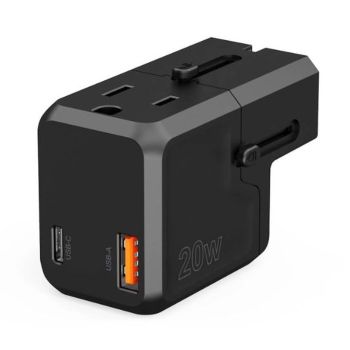 Carregador de viagem Chotech PD20W C+A Choetech, Preto