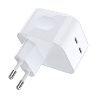 Carregador de parede duplo tipo C PD35W Choetech, Branco