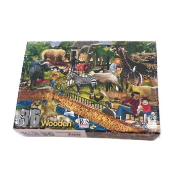 Puzzle de Madeira R e S Zoo, 36 Peças