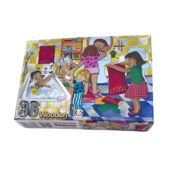 Puzzle de Madeira RGS Hygiene, 36 Peças