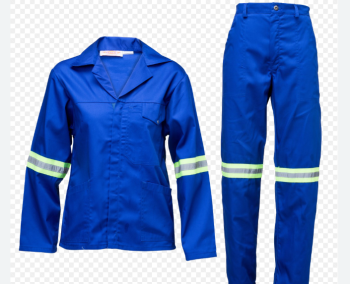 Uniforme com Faixa Reflectiva, Azul Royal-XL-Azul Claro