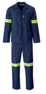 Uniforme com Faixa Reflectiva, Azul Royal-L-Azul Escuro