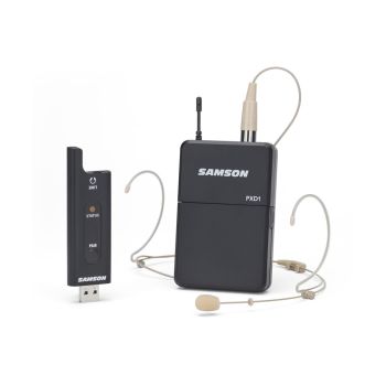 Microfone SAMSON XPD1 Headset BDE5- USB Digital Wireless System, Preto Dourado