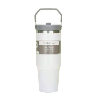 Caneca Térmica com Pega 890 ml, Branca