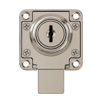 Fechadura de Sobrepor para Móveis Cromada, 22mm