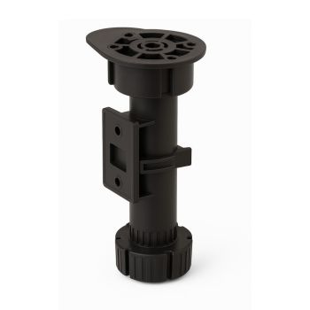 Pé Ajustável de Móvel em Plástico 4 Peças Preto, 150 mm 