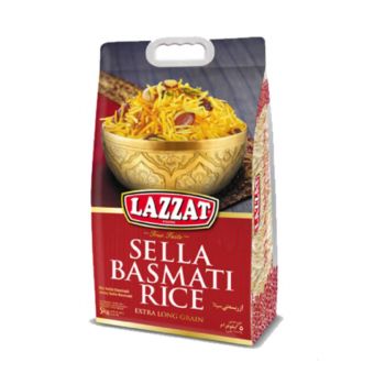 Arroz Lazzat Sella Basmati, 5 Kg