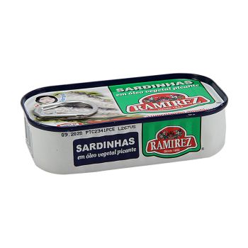 Sardinhas Ramirez em Óleo Vegetal Picante, 125 g