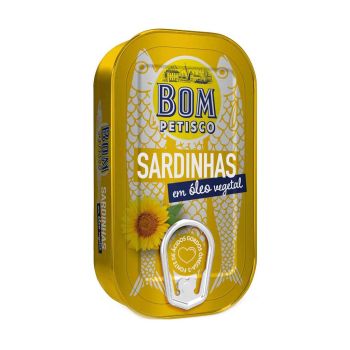 Sardinhas em Óleo Vegetal Bom Petisco, 120 g
