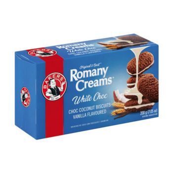 Bolachas Bakers Romany Creams Chocolate Branco, 200 g
