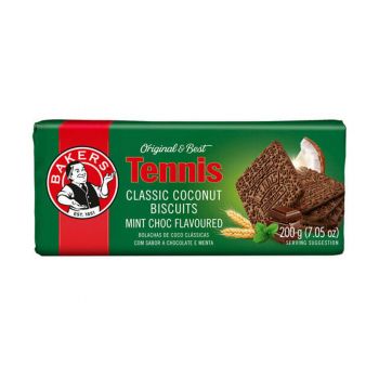 Bolachas Bakers Tennis Chocolate e Menta, 200 g