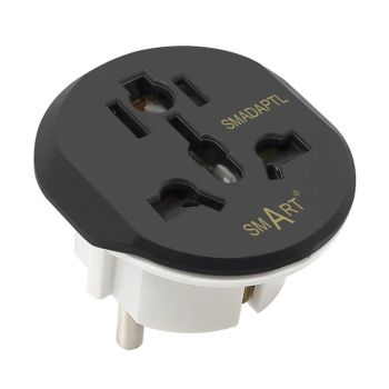 Ficha Adaptadora Smart Slim Retangular 16A UK, Cinzento