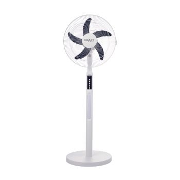 Ventoinha Inteligente Pé Alto 43cm Recarregável Remote 5.5Ah, Branco